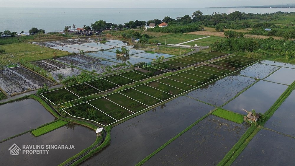 Tanah Kavling Luas 2 are Hanya 1 Menit ke Pantai Seririt